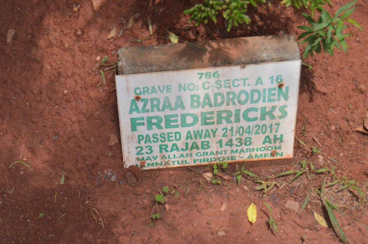 FREDERICKS Azraa Badrodien -2017