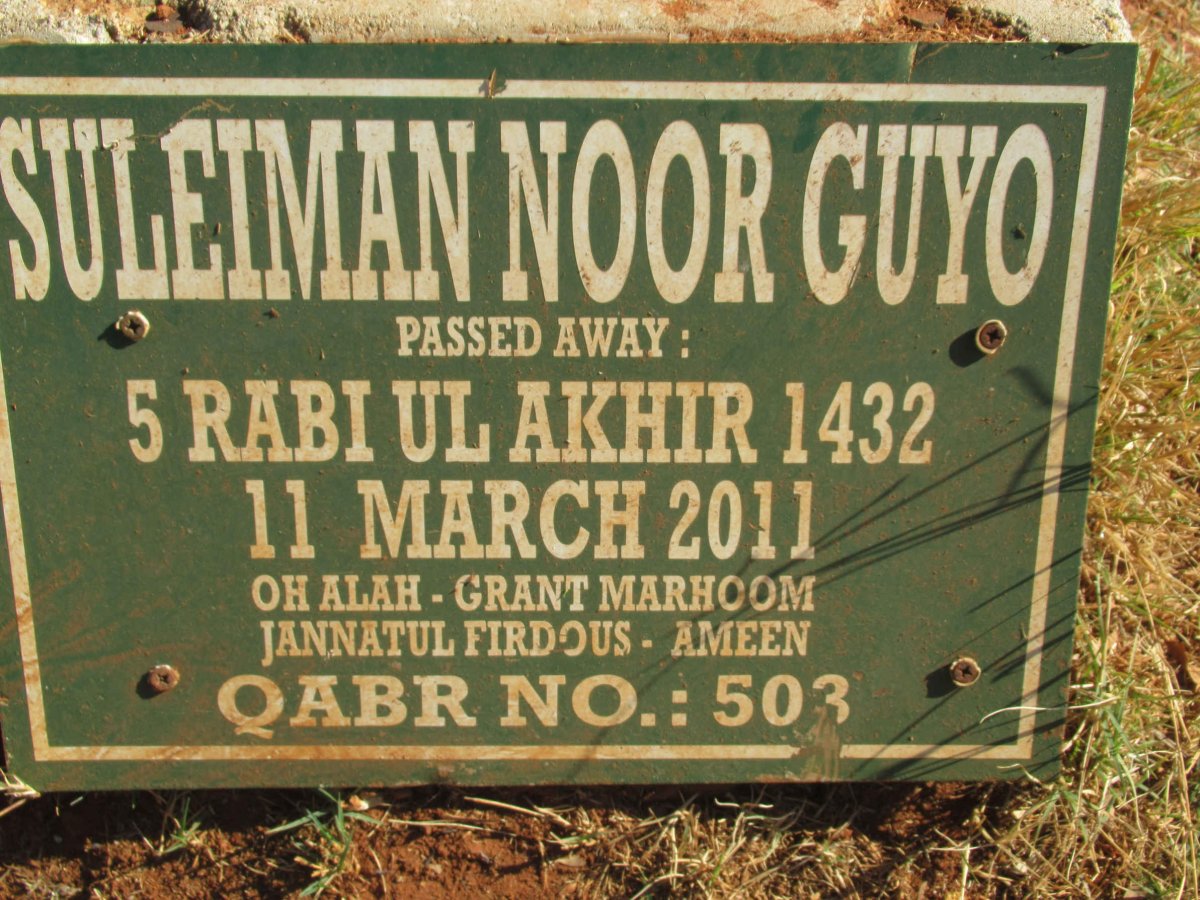 GUYO Suleiman Noor -2011