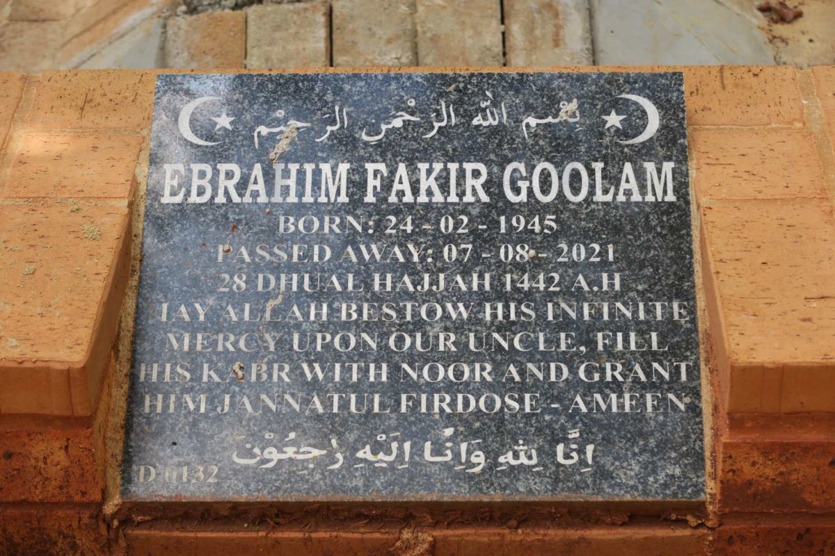 GOOLAM Ebrahim Fakir 1945-2021