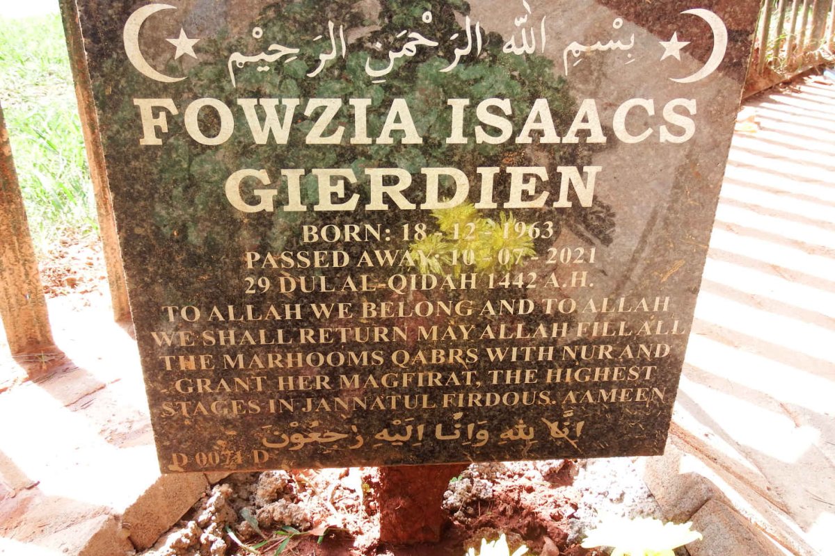 GIERDIEN Fowzia Isaacs 1963-2021