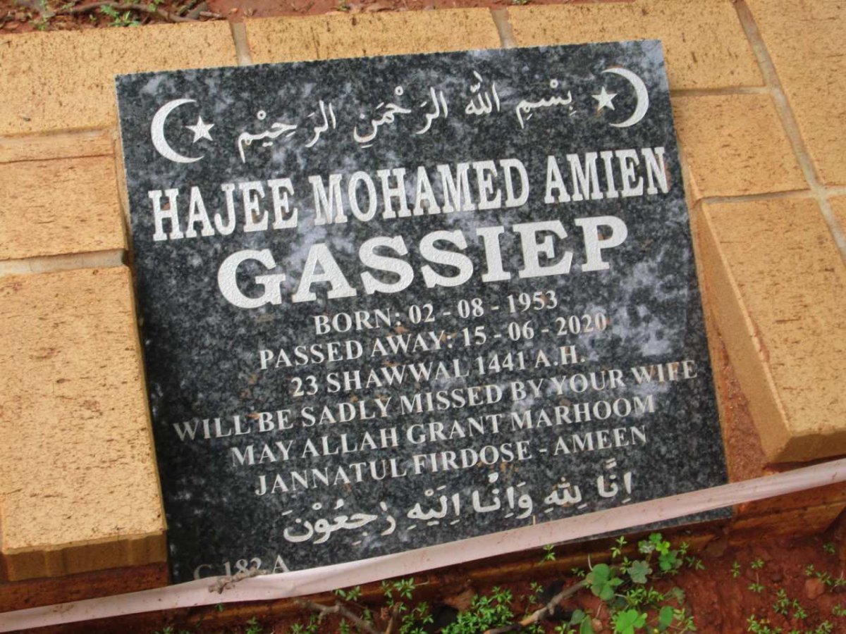 GASSIEP Hajee Mohamed Amien 1953-2020