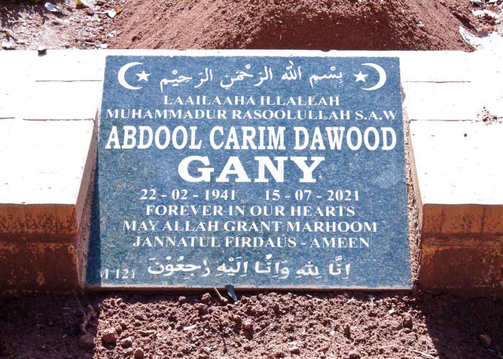GANY Abdool Carim Dawood 1941-2021