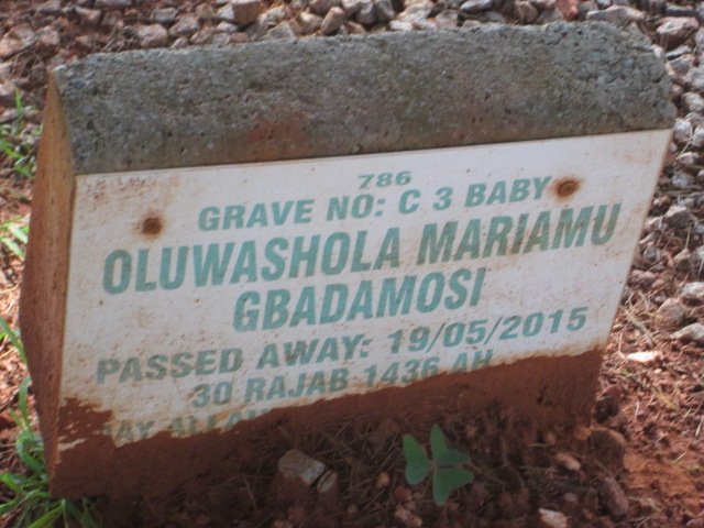 GBADAMOSI Oluwashola Mariamu -2015