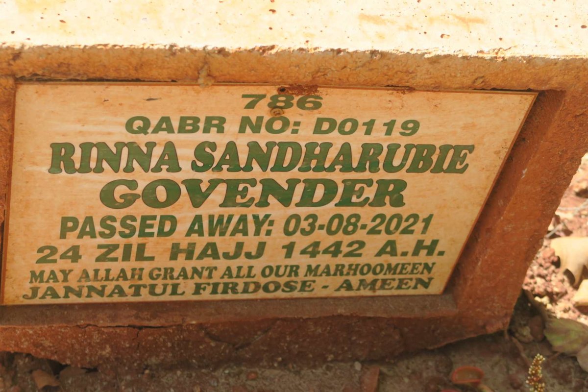 GOVENDER Rinna Sandharubie -2021
