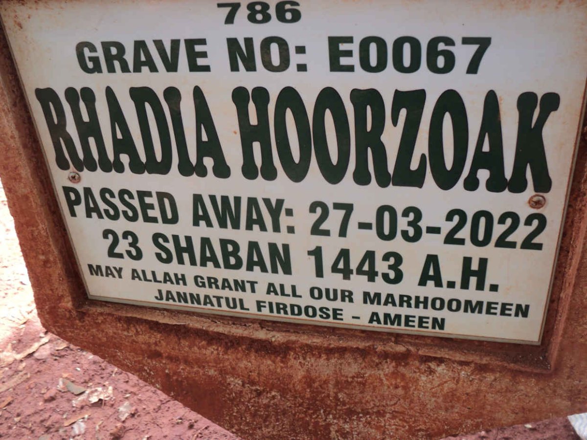 HOORZOAK Rhadia -2022