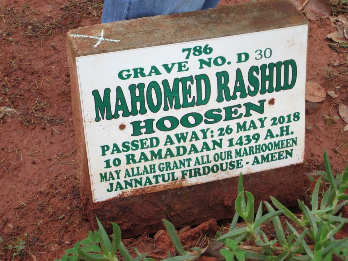 HOOSEN Mahomed Rashid -2018