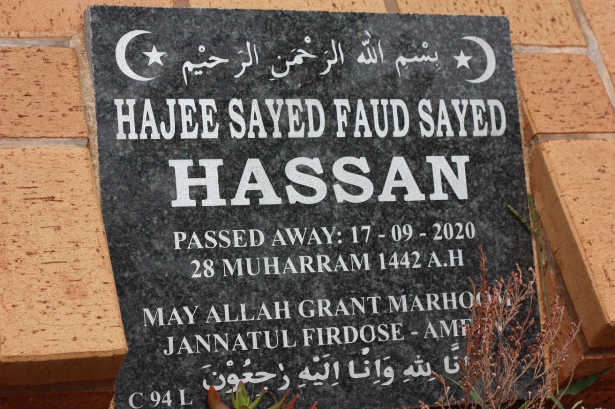 HASSAN Hajee Sayed Faud Sayed -2020