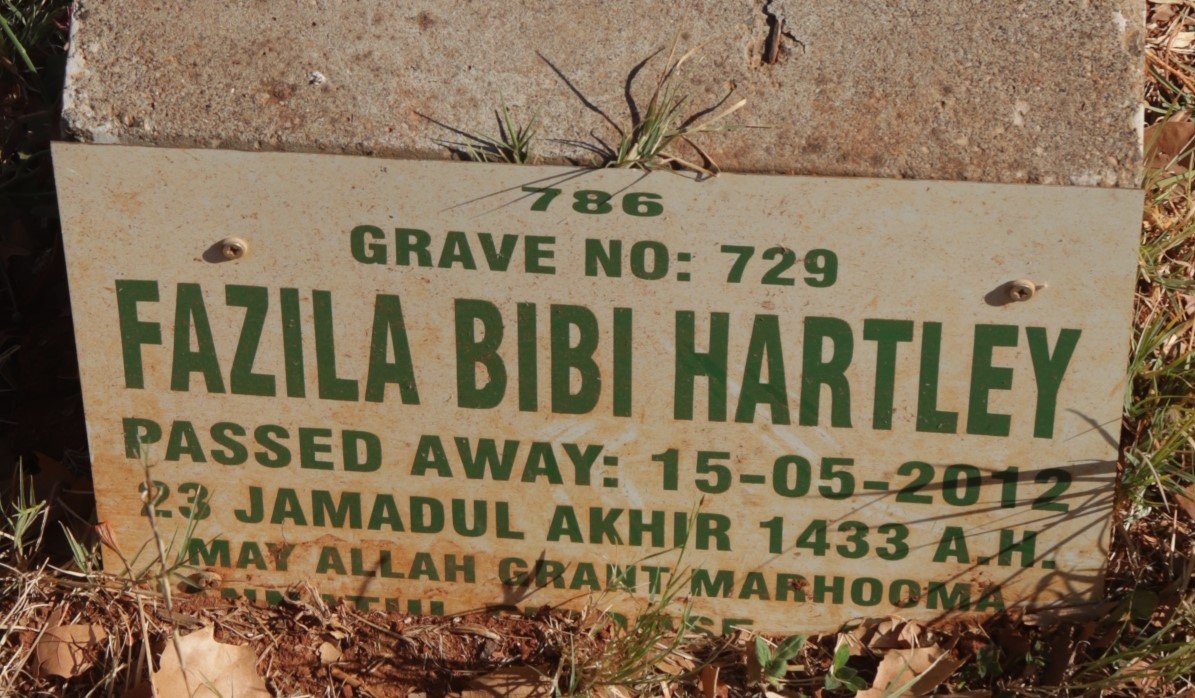 HARTLEY Fazila Bibi -2012