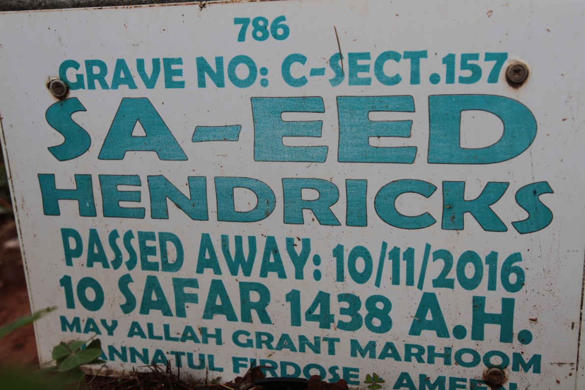 HENDRICKS Saeed -2016