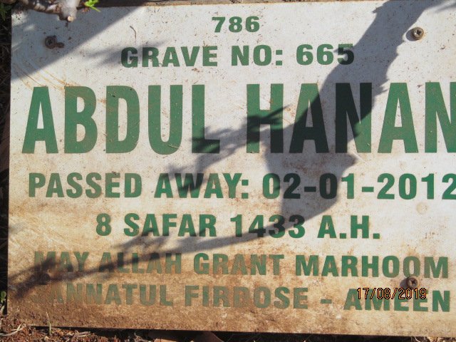 HANAN Abdul -2012