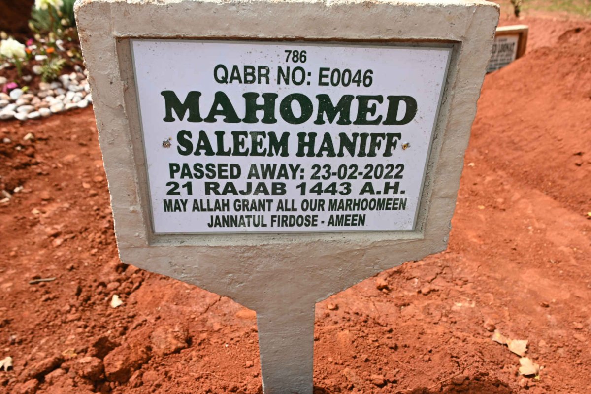 HANIFF Mahomed Saleem -2022