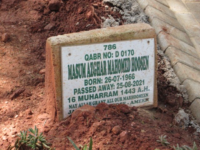 HOOSEN Masum Azghar Mahomed 1966-2021