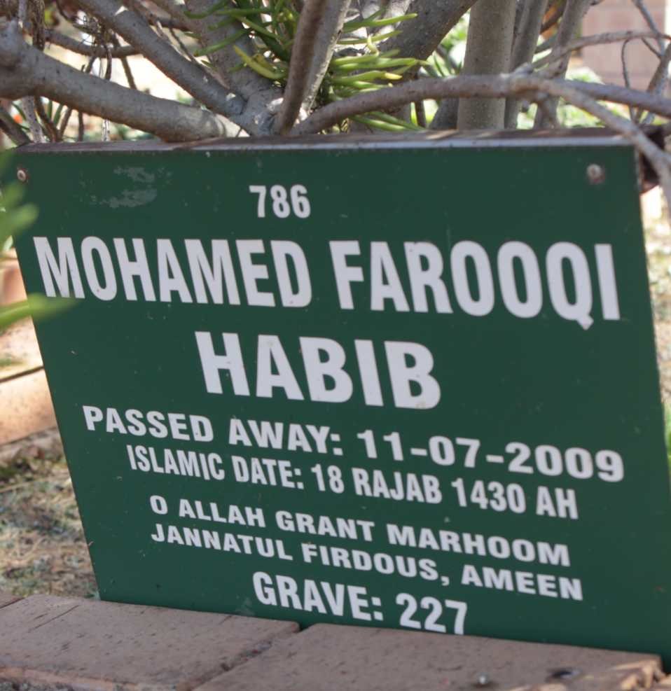 HABIB Mohamed Farooqi -2009