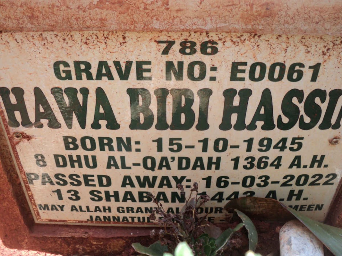 HASSIM Hawa Bibi 1945-2022