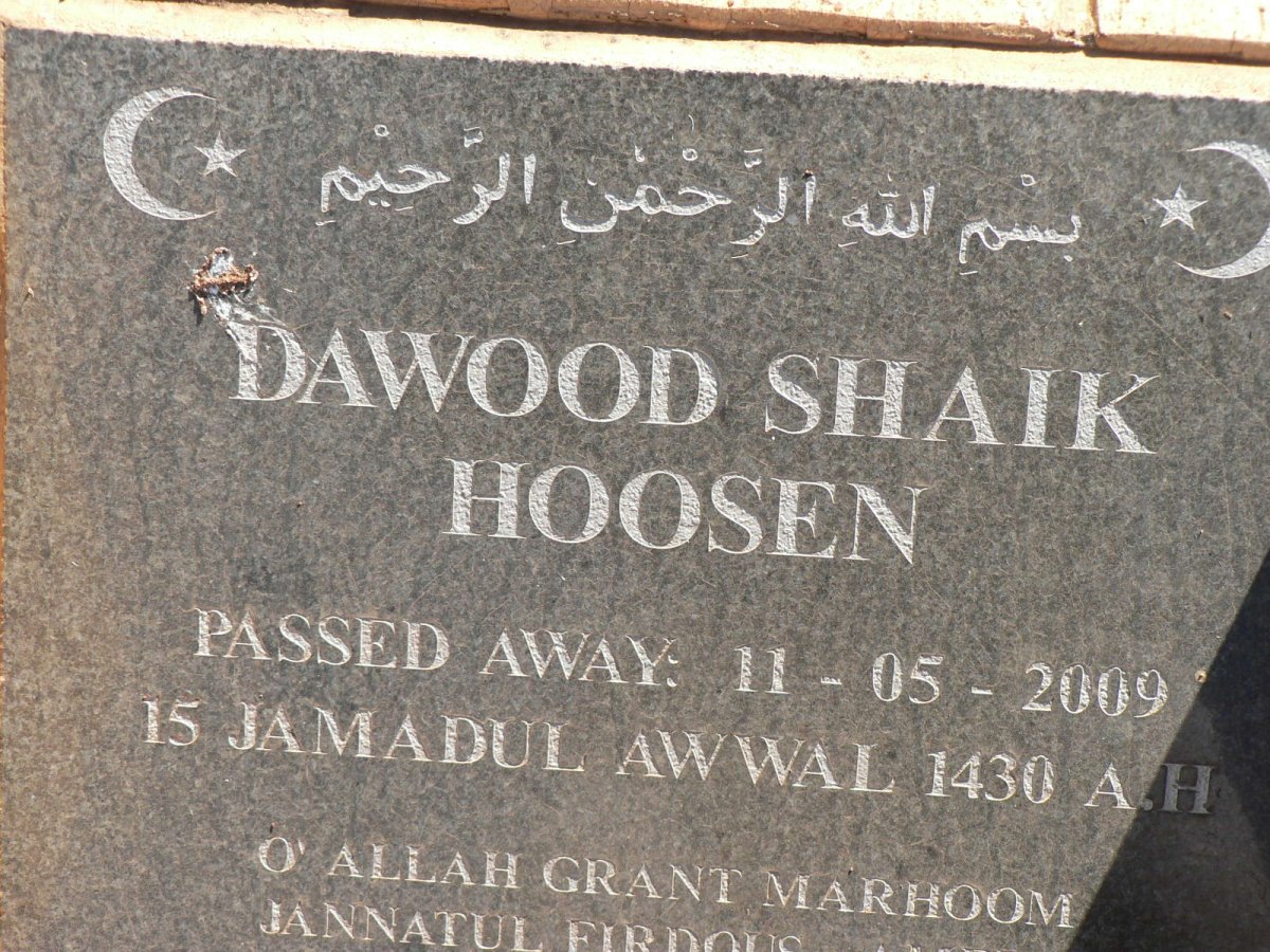 HOOSEN Dawood Shaik -2009