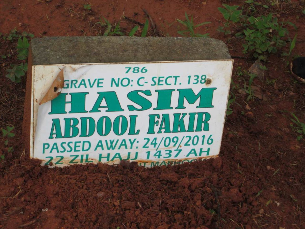 HASIM Abdool Fakir -2016