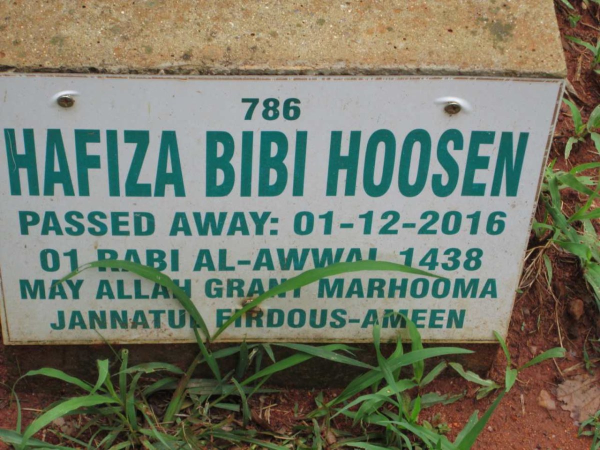 HOOSEN Hafiza Bibi -2016