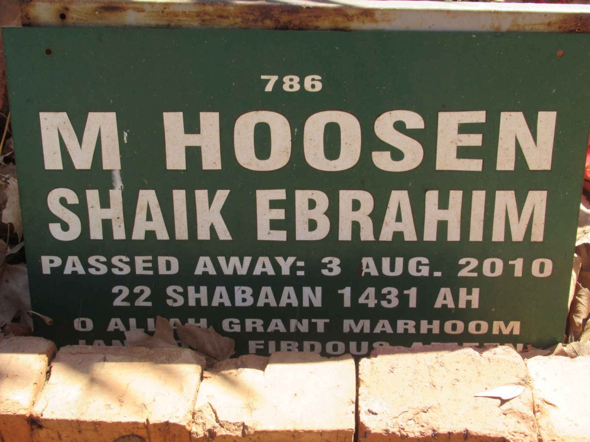 HOOSEN Shaik Ebrahim -2010