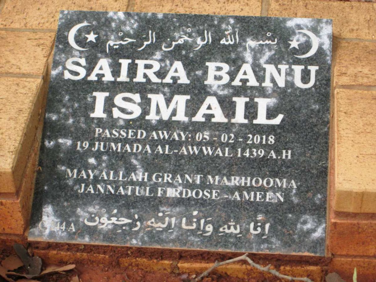 ISMAIL Saira Banu -2018