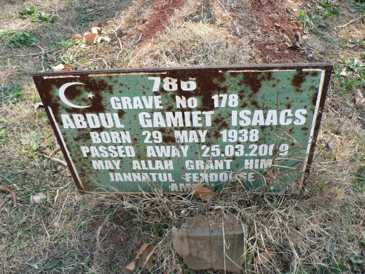 ISAACS Abdul Gamiet 1938-2009