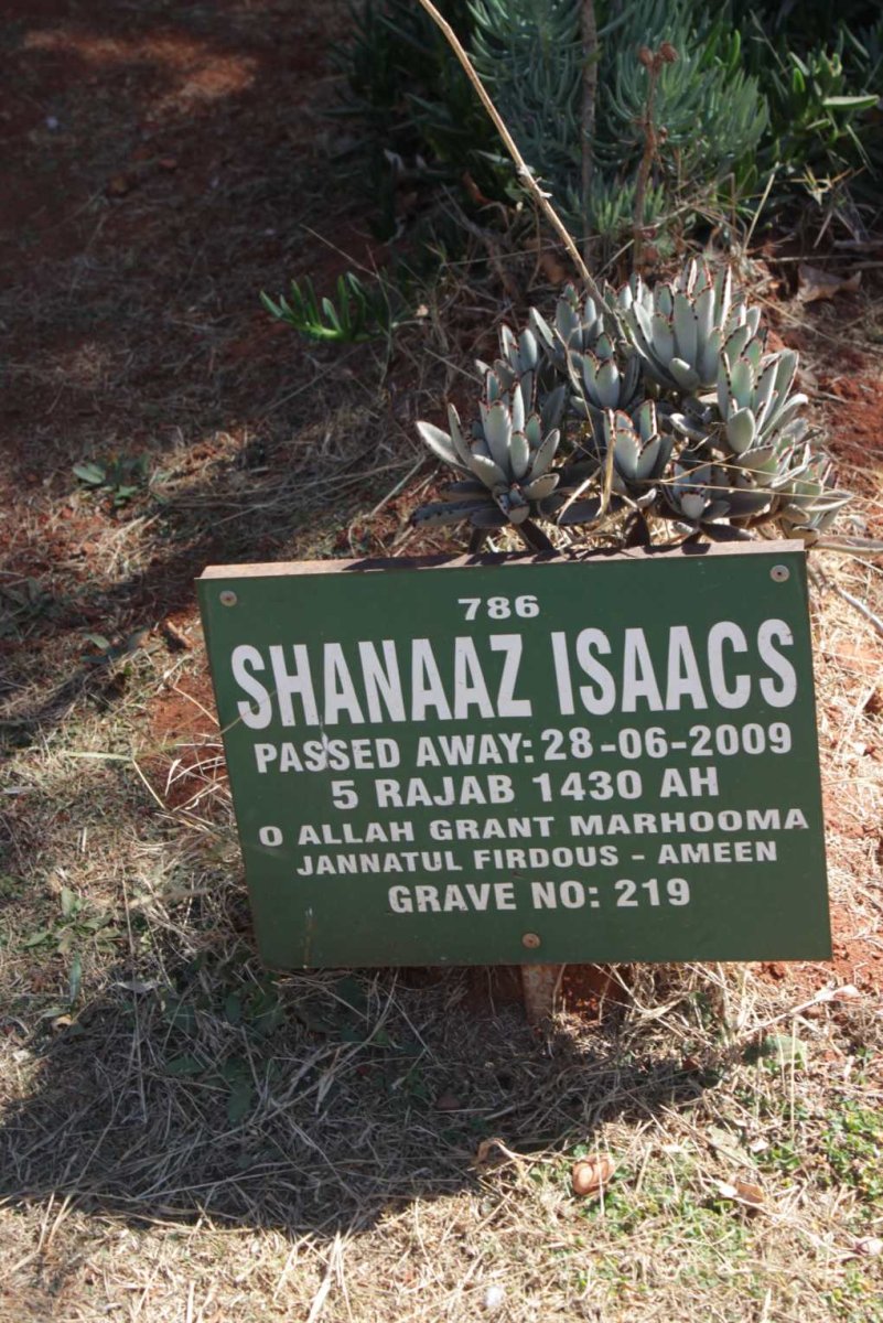 ISAACS Shanaaz -2009