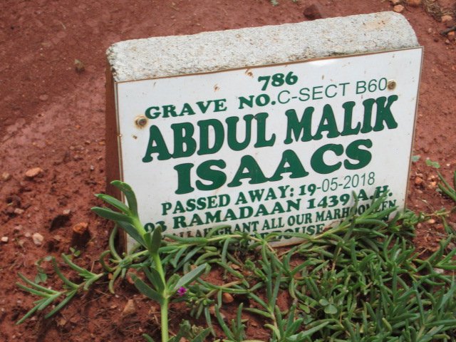 ISAACS Abdul Malik -2018