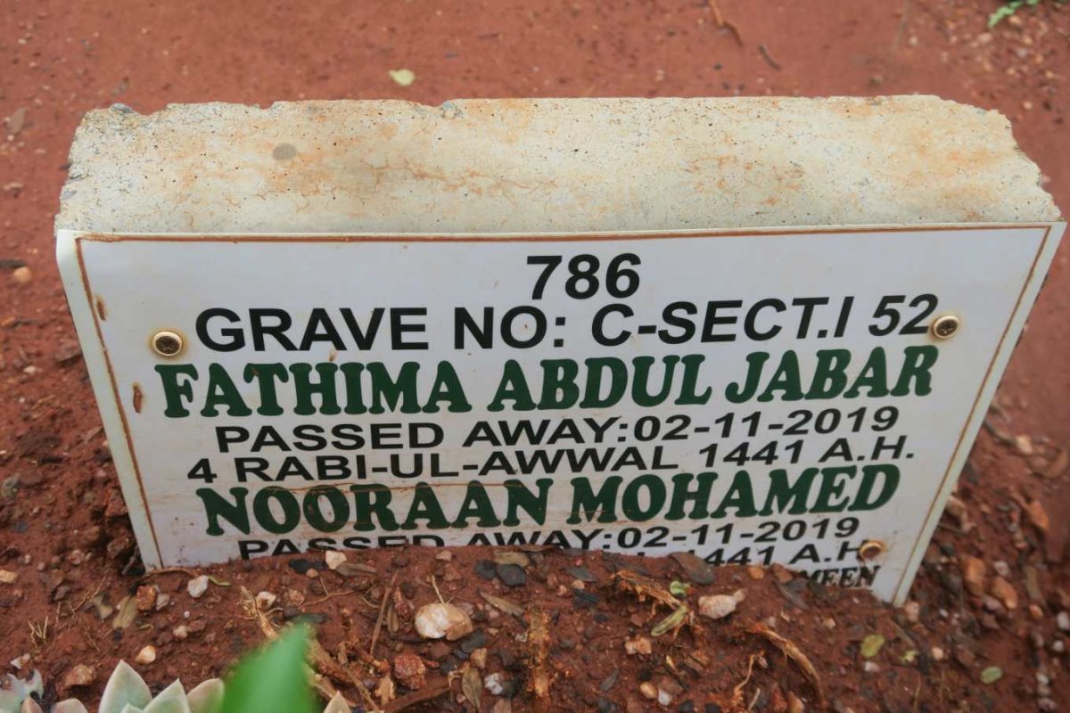 JABAR Fathima Abdul -2019 :: MOHAMED Nooraan -2019