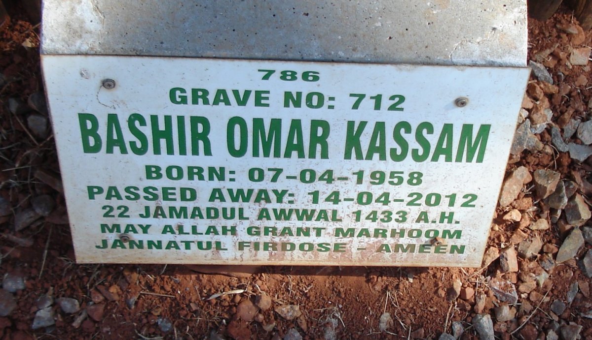 KASSAM Bashir Omar 1958-2012