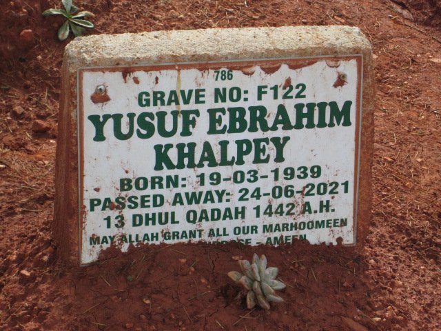 KHALPEY Yusuf Ebrahim 1939-2021