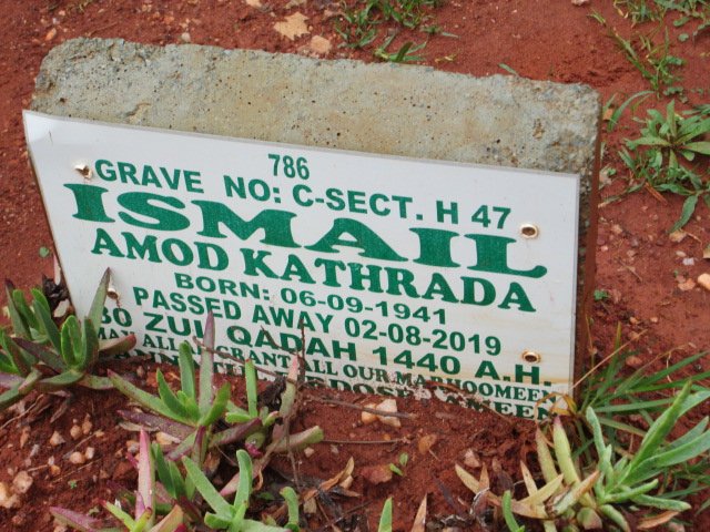 KATHRADA Ismail Amod 1941-2019