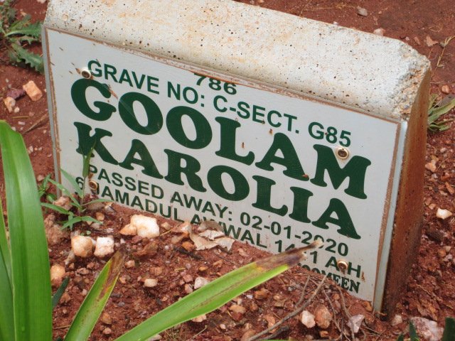 KAROLIA Goolam -2020