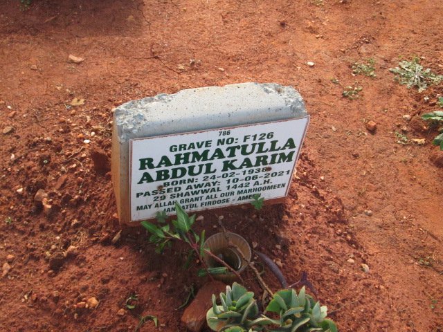 KARIM Rahmatulla Abdul 1938-2021