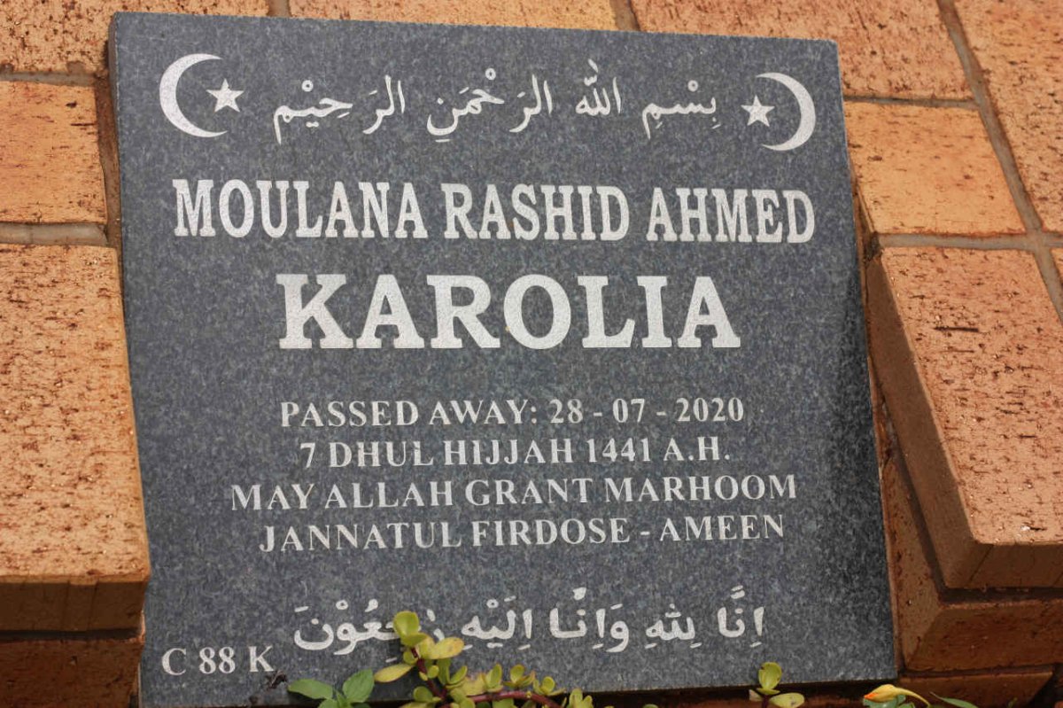 KAROLIA Moulana Rashid Ahmed -2020