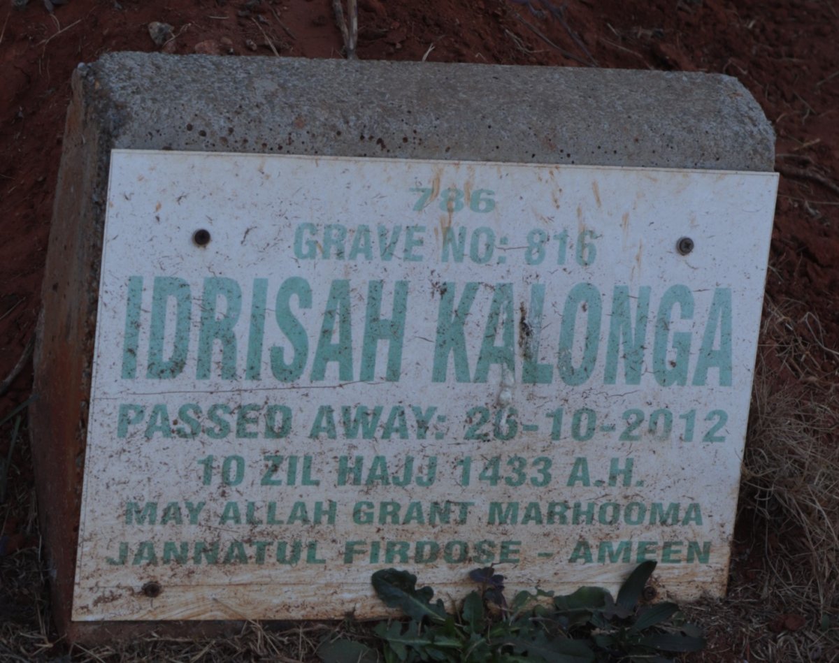 KALONGA Idrisah -2012