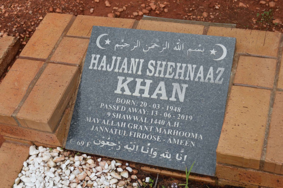 KHAN Hajiani Shehnaaz 1948-2019