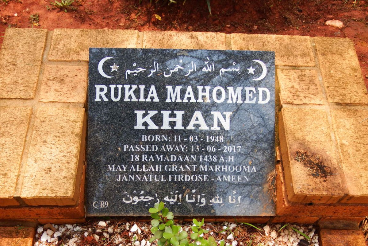 KHAN Rukia Mahomed -2017