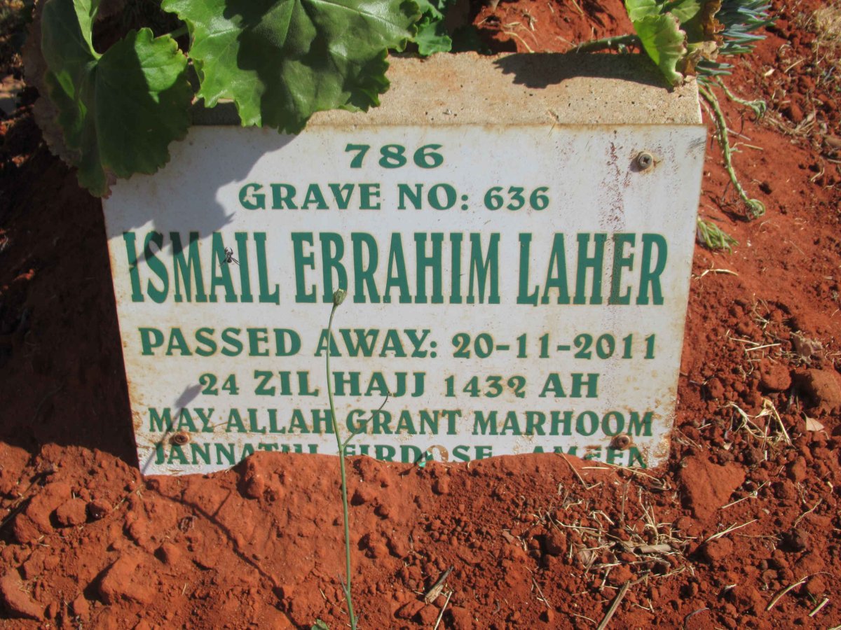 LAHER Ismail Ebrahim -2011