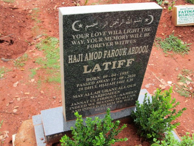 LATIFF Haji Amod Farouk Abdool 1955-2020