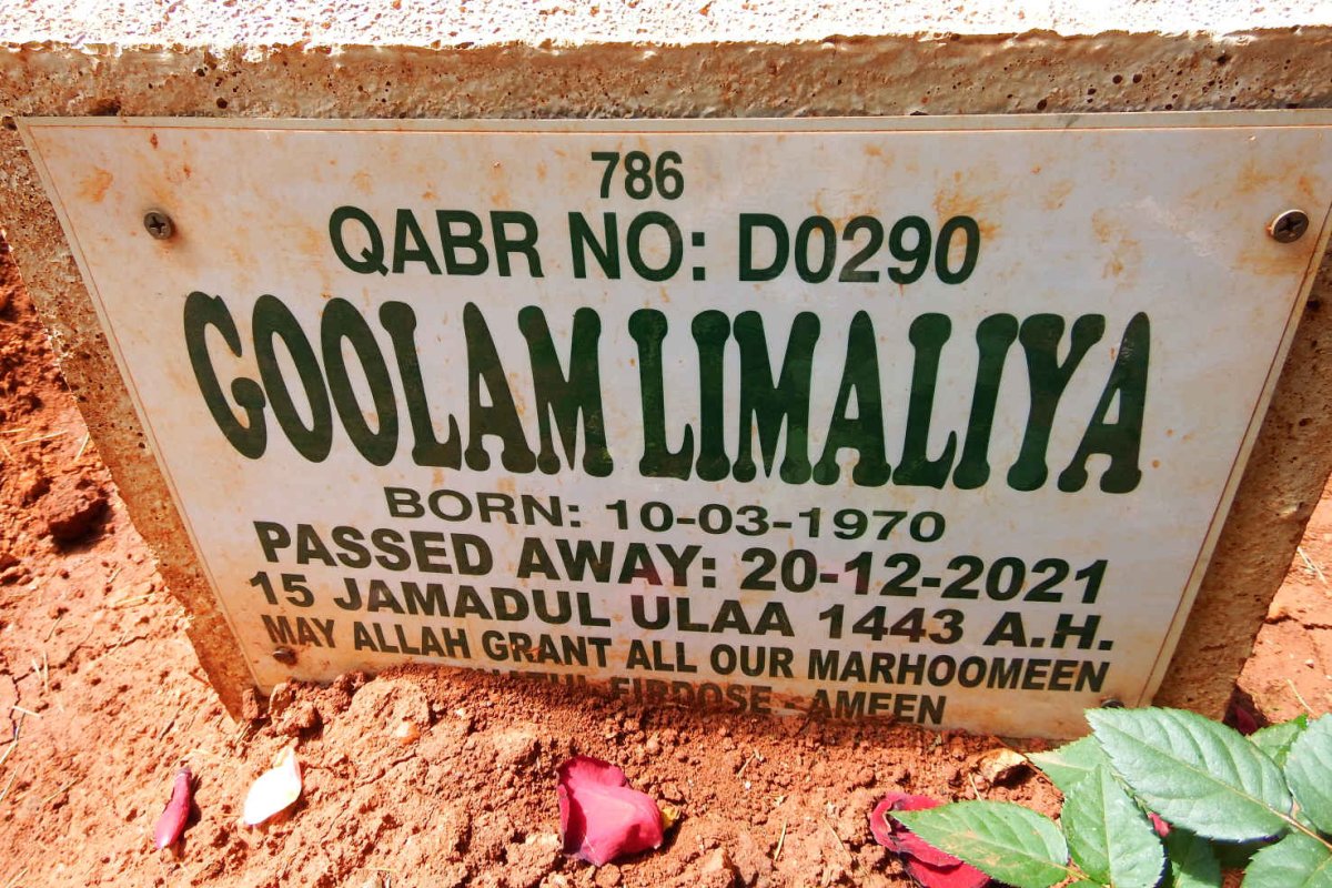LIMALIYA Goolam 1970-2021