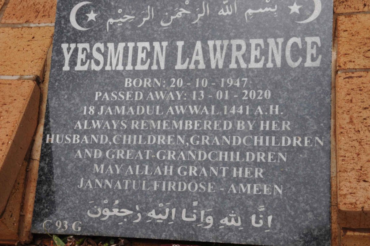 LAWRENCE Yesmien 1947-2020