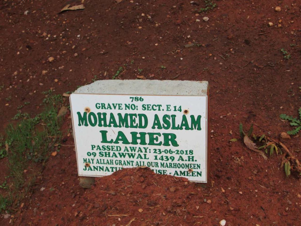 LAHER Mohamed Aslam -2018
