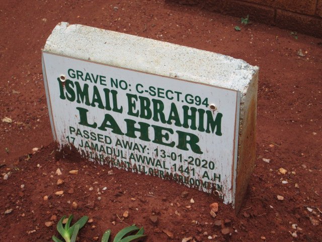LAHER Ismail Ebrahim -2020
