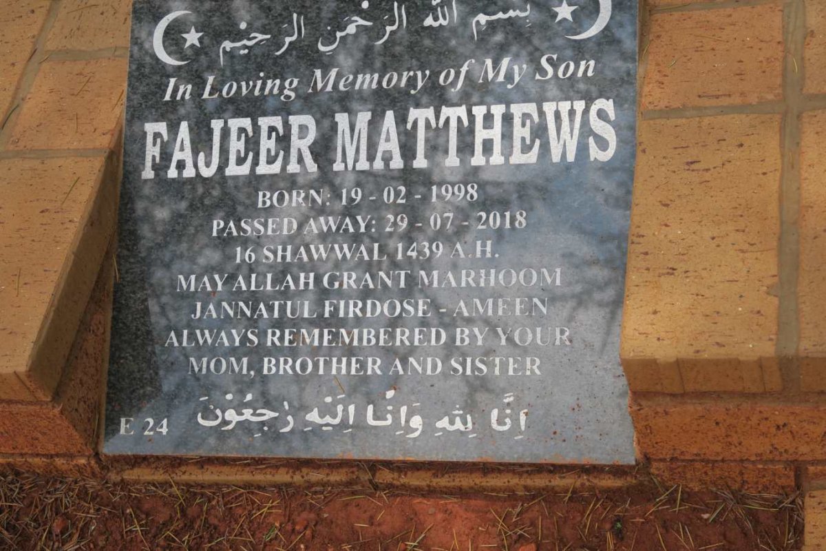 MATTHEWS Fajeer 1998-2018