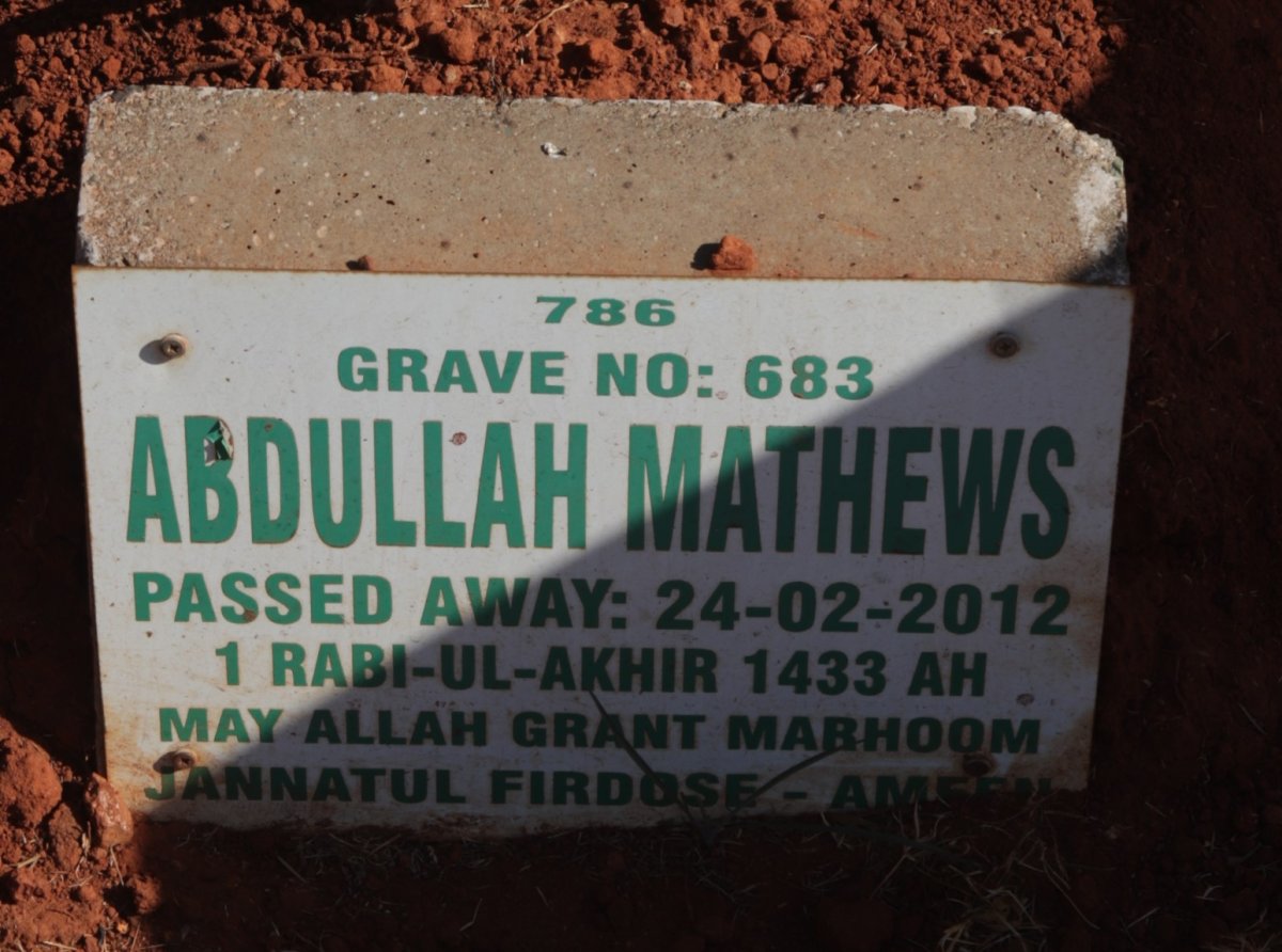 MATHEWS Abdullah -2012