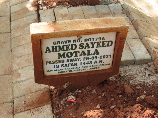 MOTALA Ahmed Sayeed -2021