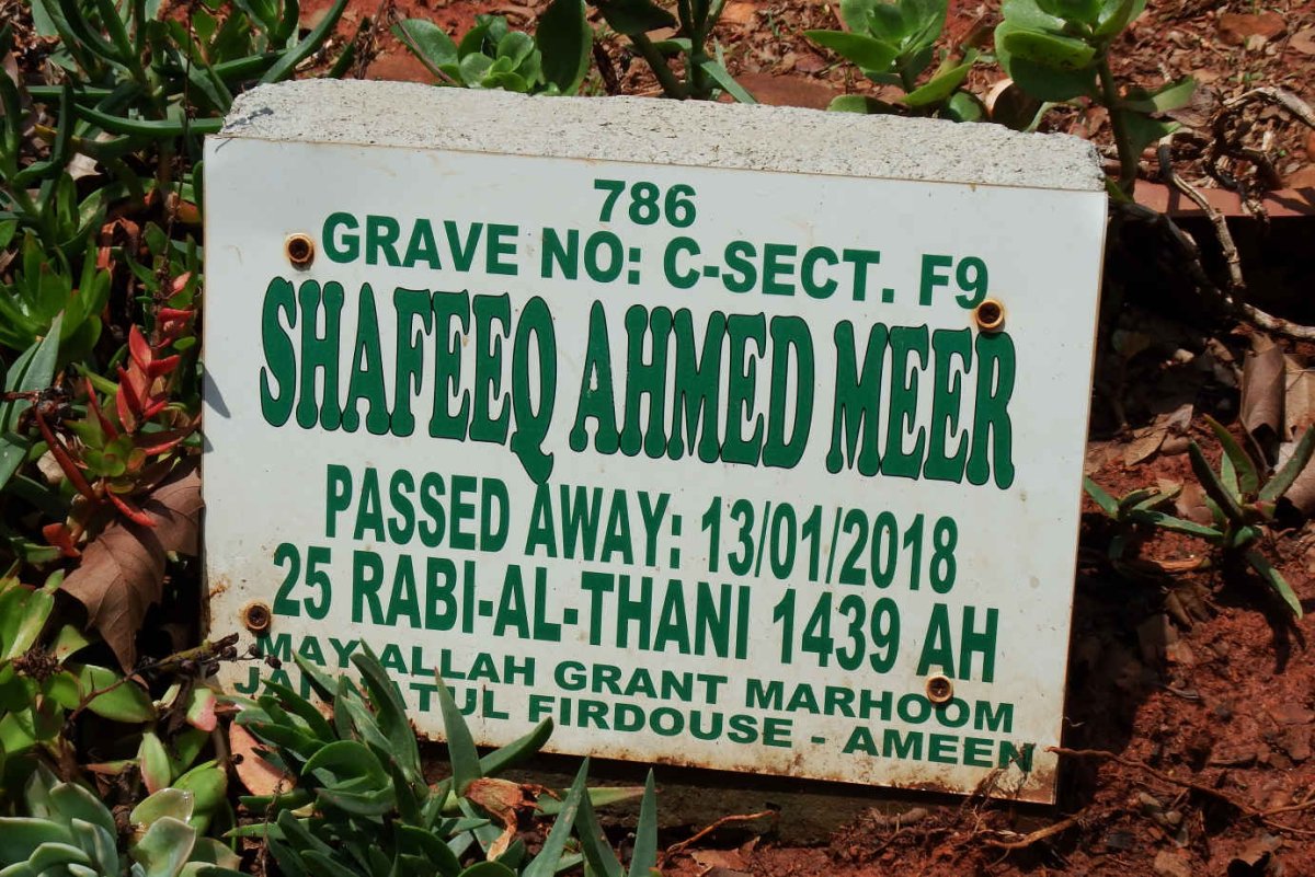 MEER Shafeeeq Ahmed -2018
