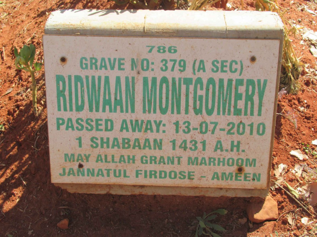 MONTGOMERY Ridwaan -2010