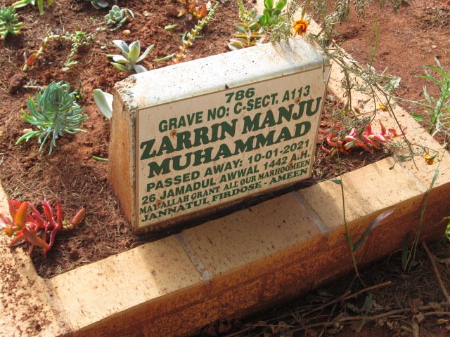 MUHAMMAD Zarrin Manju -2021