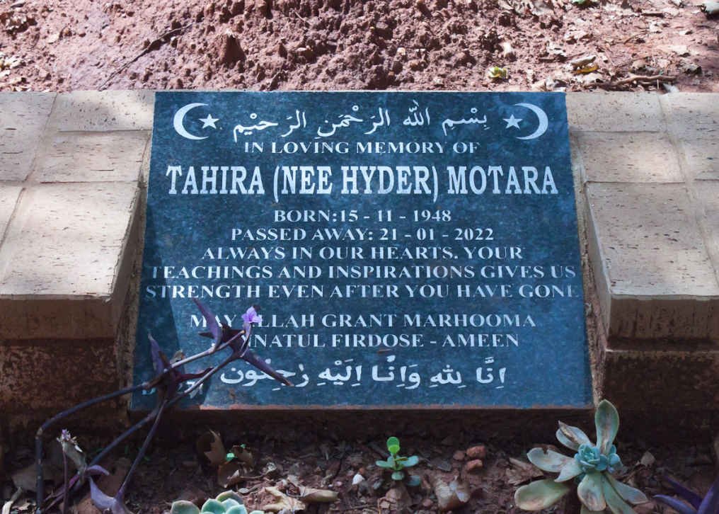 MOTARA Tahira nee HYDER 1948-2022