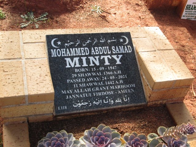 MINTY Mohammed Abdul Samad 1947-2021